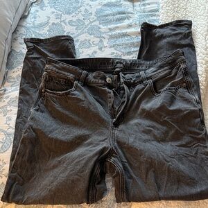 American Eagle Outfitters Black Straight-Leg Jeans